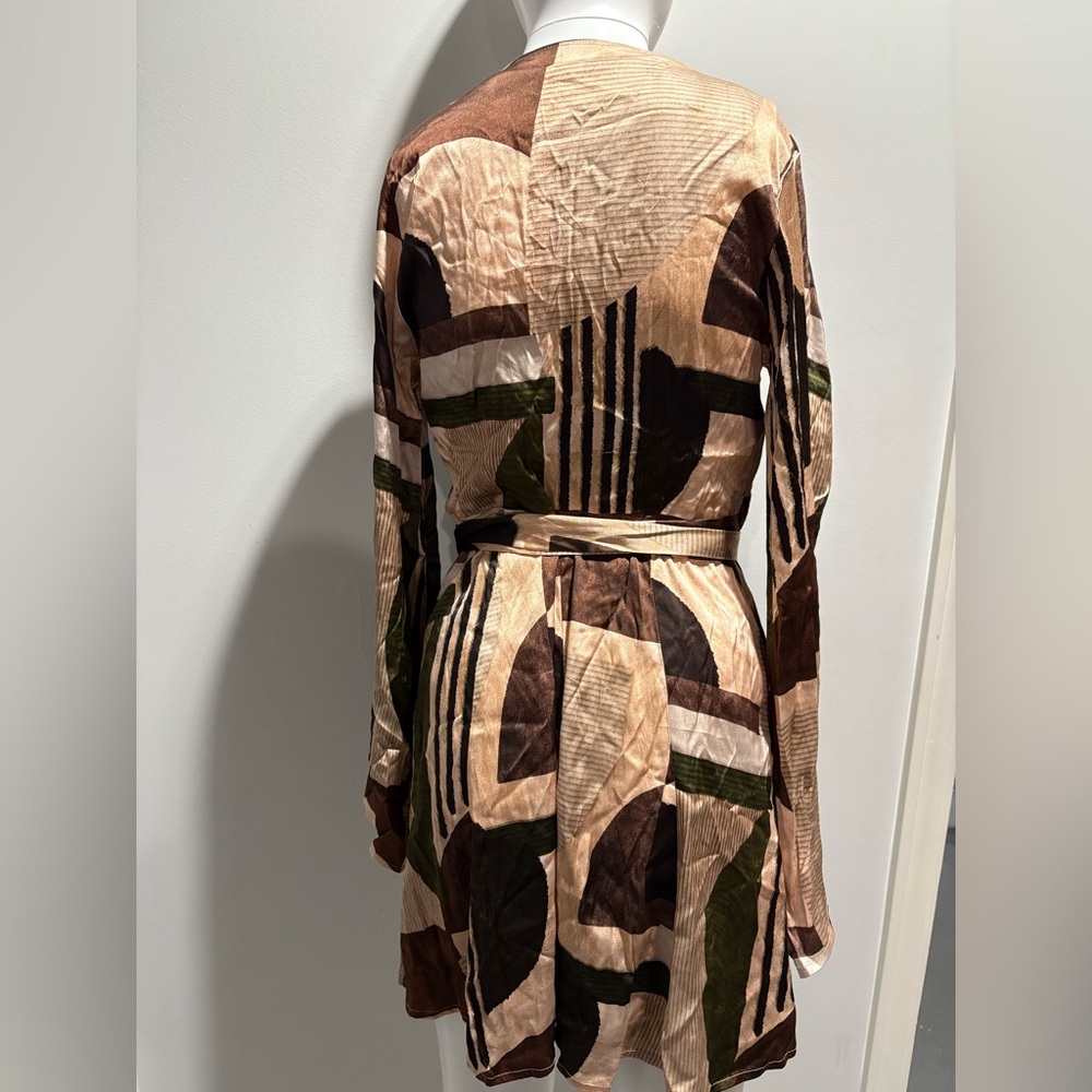 Chic Patchwork Long Sleeve Dress - image 6